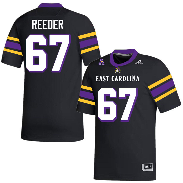 #67 Peyton Reeder East Carolina Pirates College Football Jersey Stitched-Black